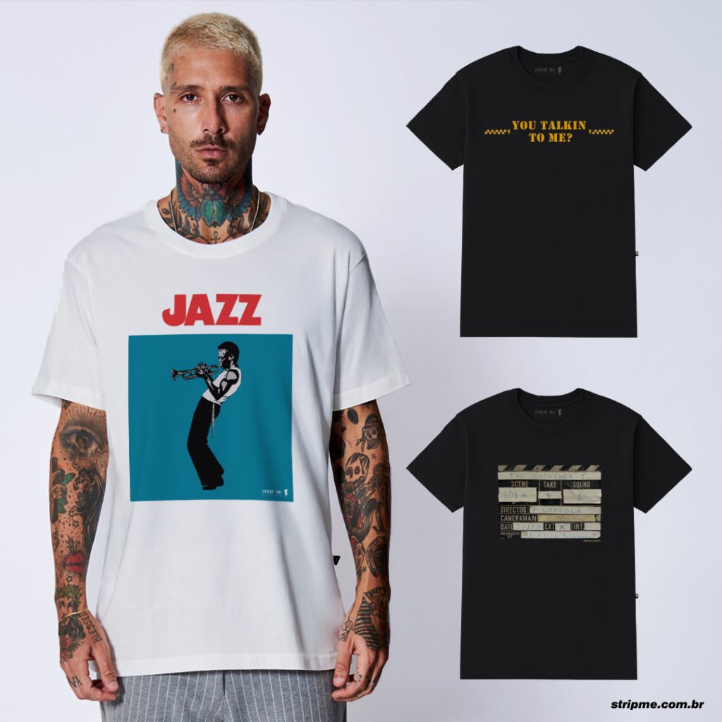 Camisetas da coleção de Cinema e Séries Strip Me Clothing.